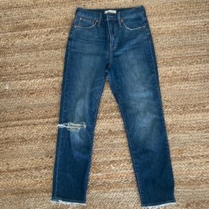 Madewell “vintage” straight leg high-rise jeans